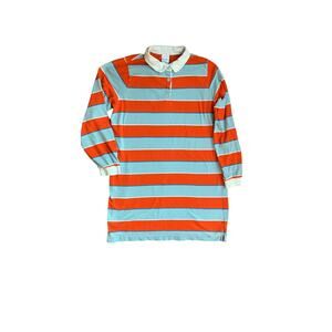 Hanna Andersson Striped Polo Collar Shirt Dress